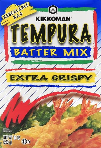 Kikkoman Tempura Batter Extra Crispy–ice water mix to create smooth batter