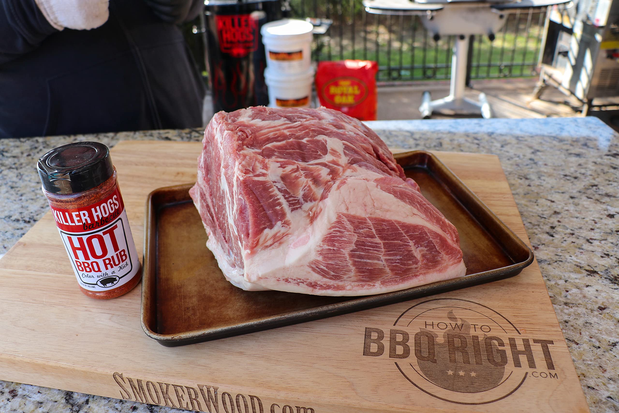 Killer Hogs HOT BBQ Rub USA-made label showcases quality.