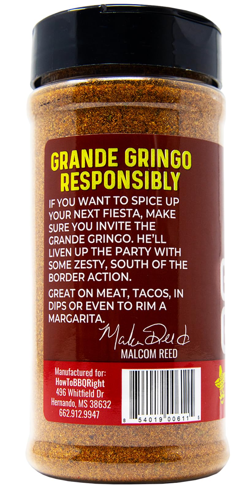 Killer Hogs Grande Gringo label signals premium USA-made ingredients.