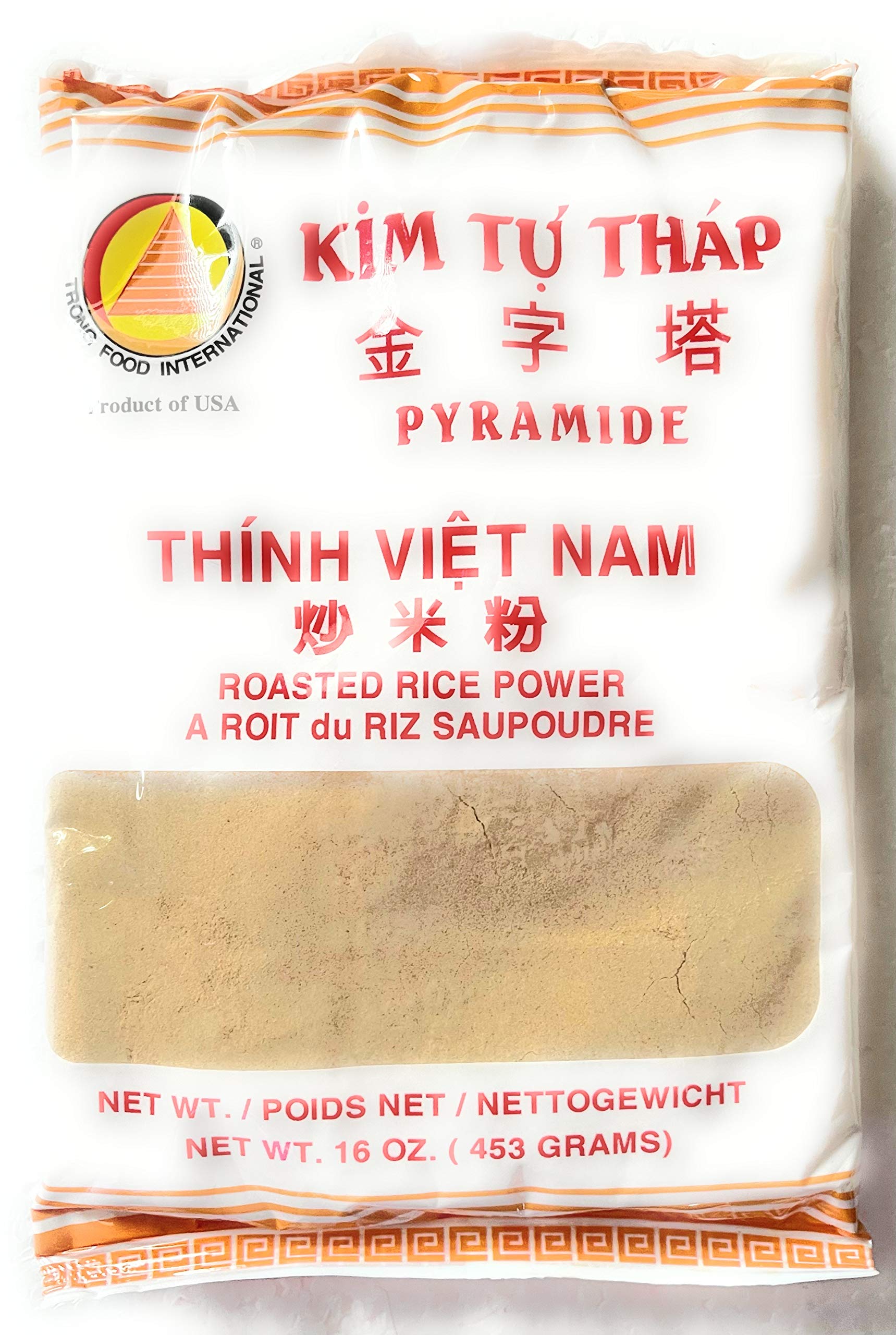Kim Tu Thap KTT L Roasted Rice Powder Thinh bulk bag reveals rich aroma and smooth texture.