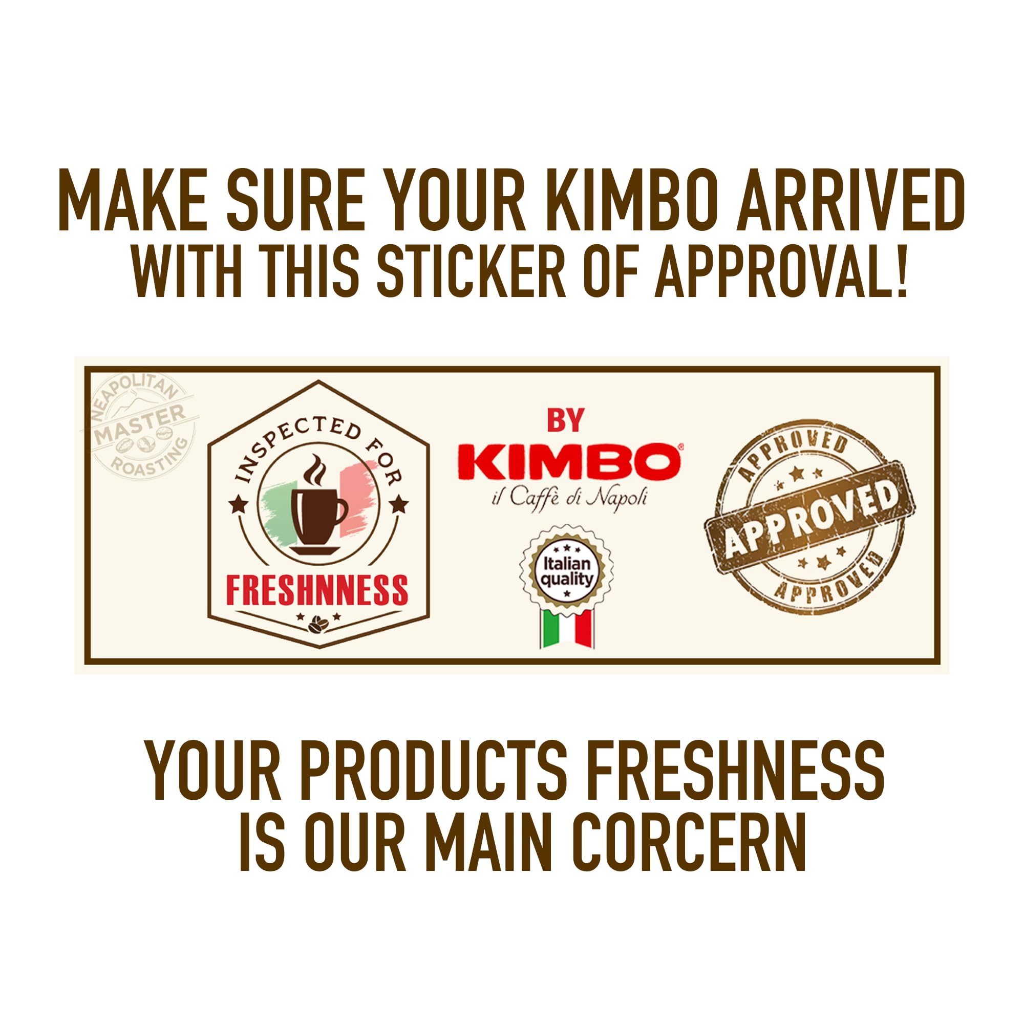 Kimbo Aroma Gold beans in bag show quality and aroma.