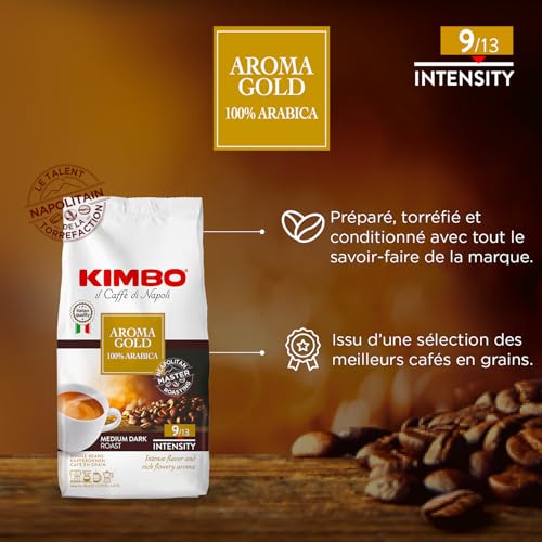 Kimbo Aroma Gold morning routine with a fresh brew.