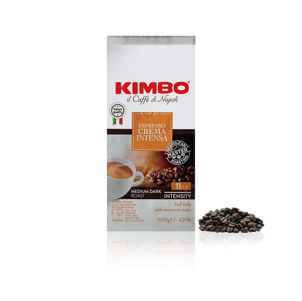 Kimbo Crema Intensa spice aroma captures cinnamon and pepper notes for refined flavor.
