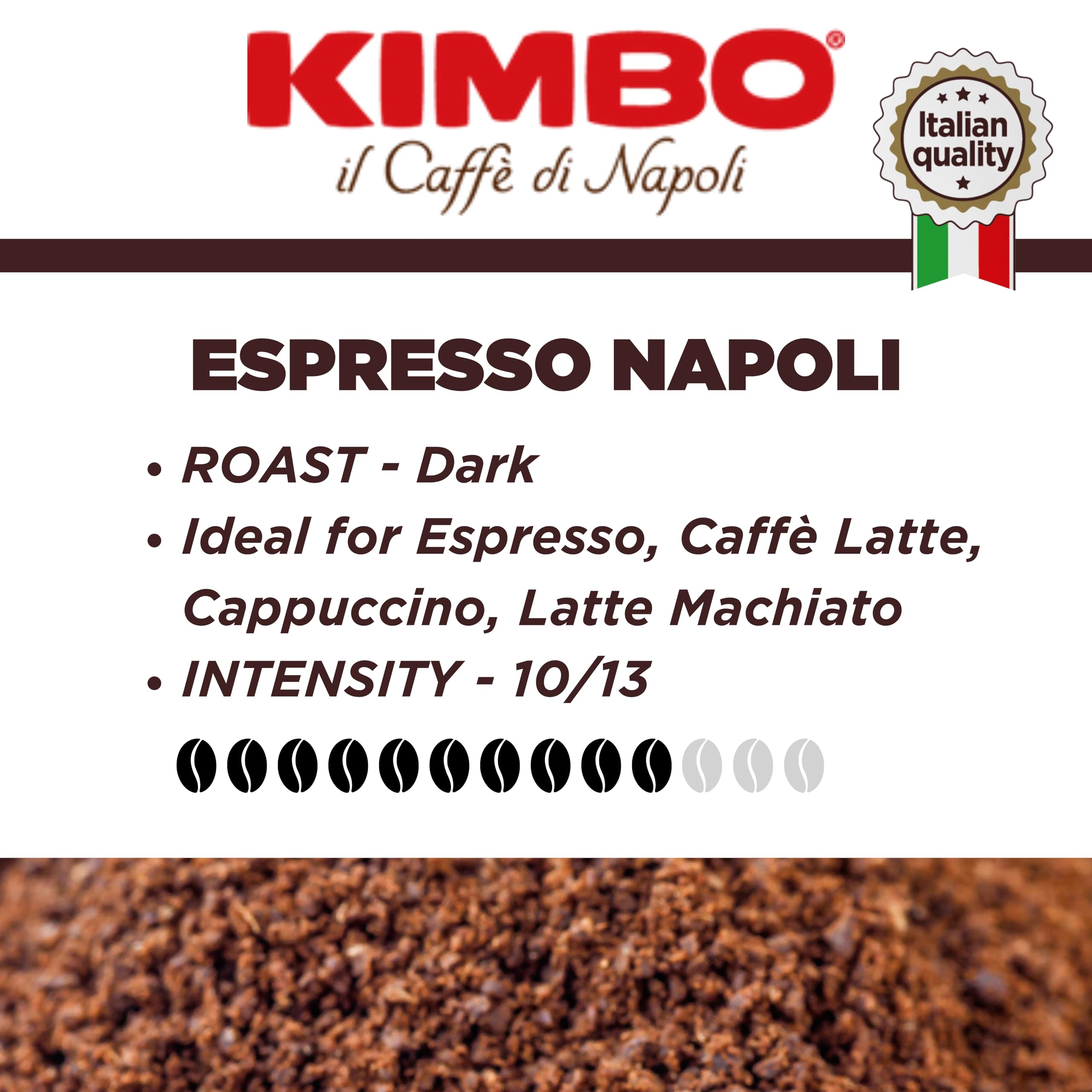 Kimbo Espresso Napoli Italian roasting drum indicating traditional slow roast