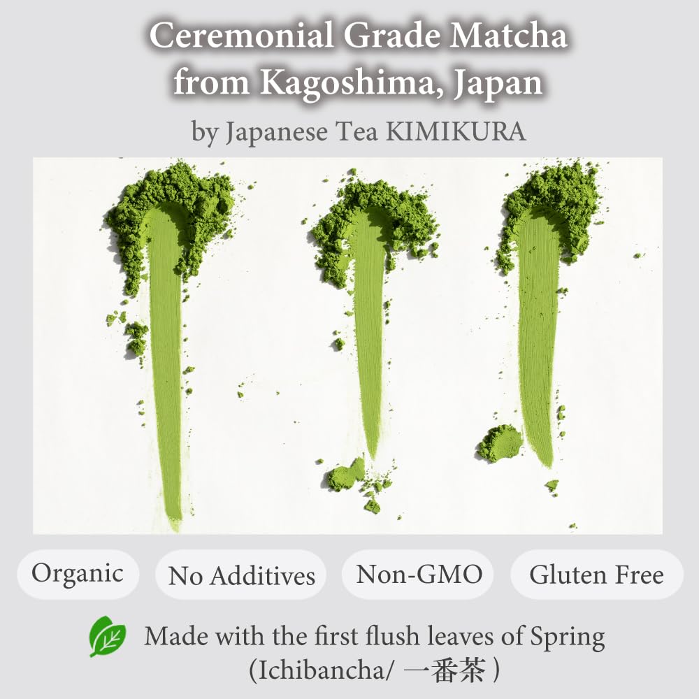 KIMIKURA first flush ichibancha matcha powder ready for daily ceremonies and refined aroma.
