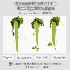 KIMIKURA ceremonial matcha bowl setup, elevated ceremony experience with vibrant aroma.