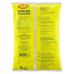 Kimilho Flocao Yoki close-up grains showing natural corn texture for versatile baking