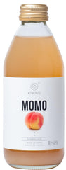 Kimino sparkling momo peach juice bottle for a refreshing peach-flavored break.