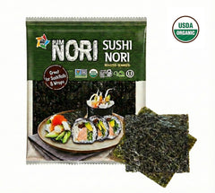 KIMNORI roasted seaweed close-up shows crisp texture