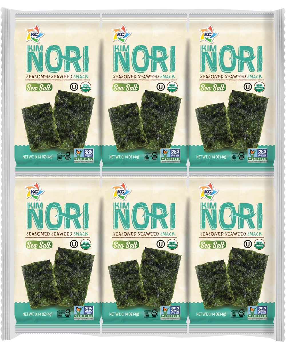 KIMNORI seaweed sheets close-up with crispy texture for quick bites.