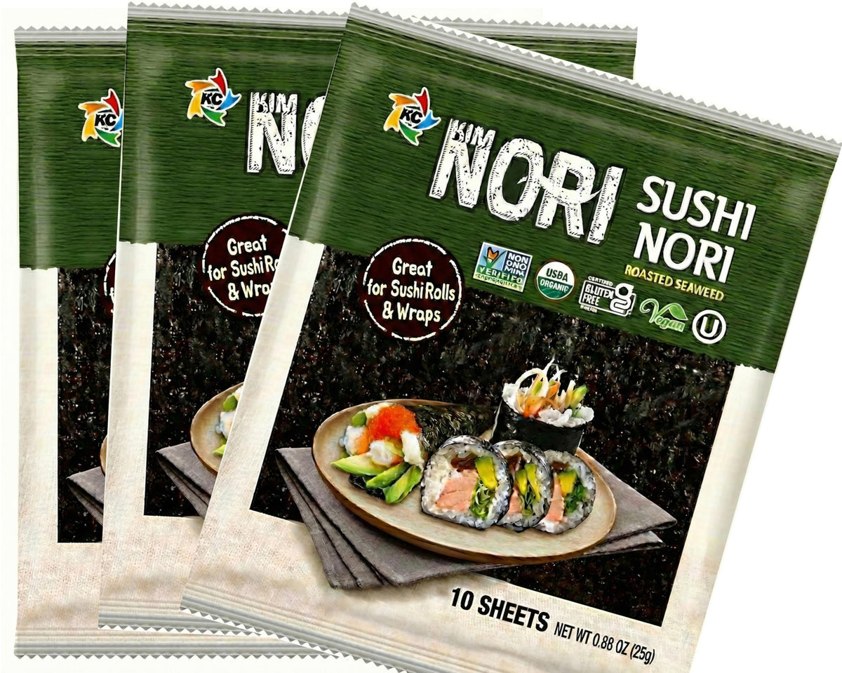 KIMNORI sushi nori sheets ready for homemade rolls and wraps