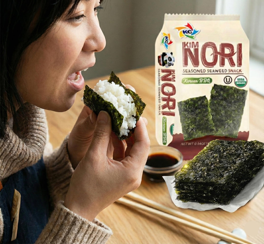 Kimnori USA-made roasting facility ensures fresh, crunchy seaweed.