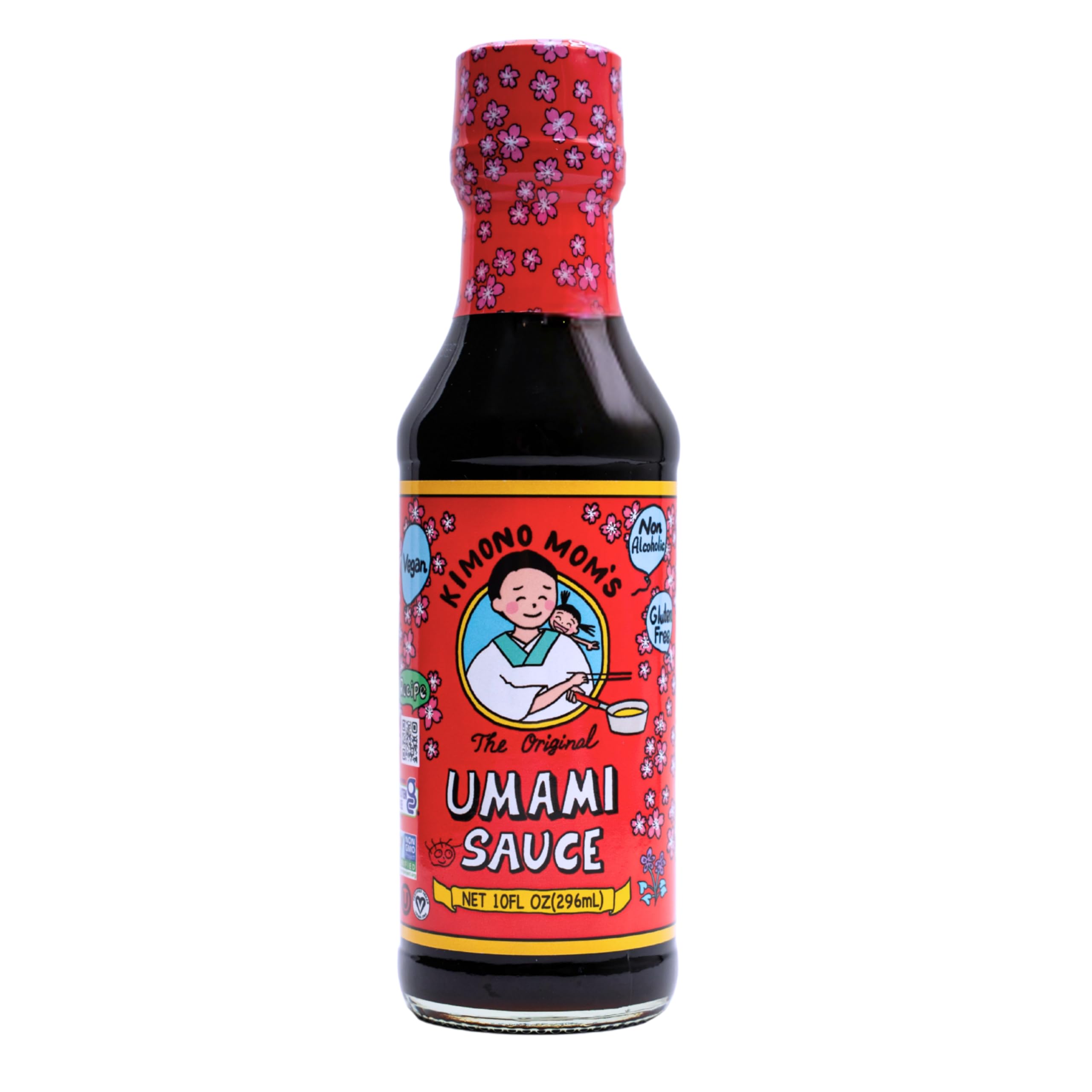 Kimono Mom UMAMI SAUCE bottle ready for versatile vegan seasoning