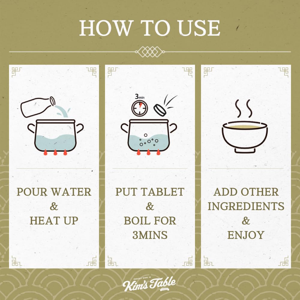 KIM'S TABLE anchovy broth base adds authentic flavor to noodles.