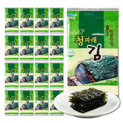 KIM'S TABLE sea salt 25-count pack; convenient, on-the-go seaweed snack.