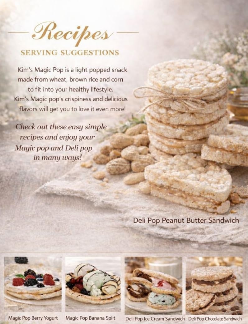 Kim's Deli Pop Variety 3 Pack rice cakes, convenient tasting collection.