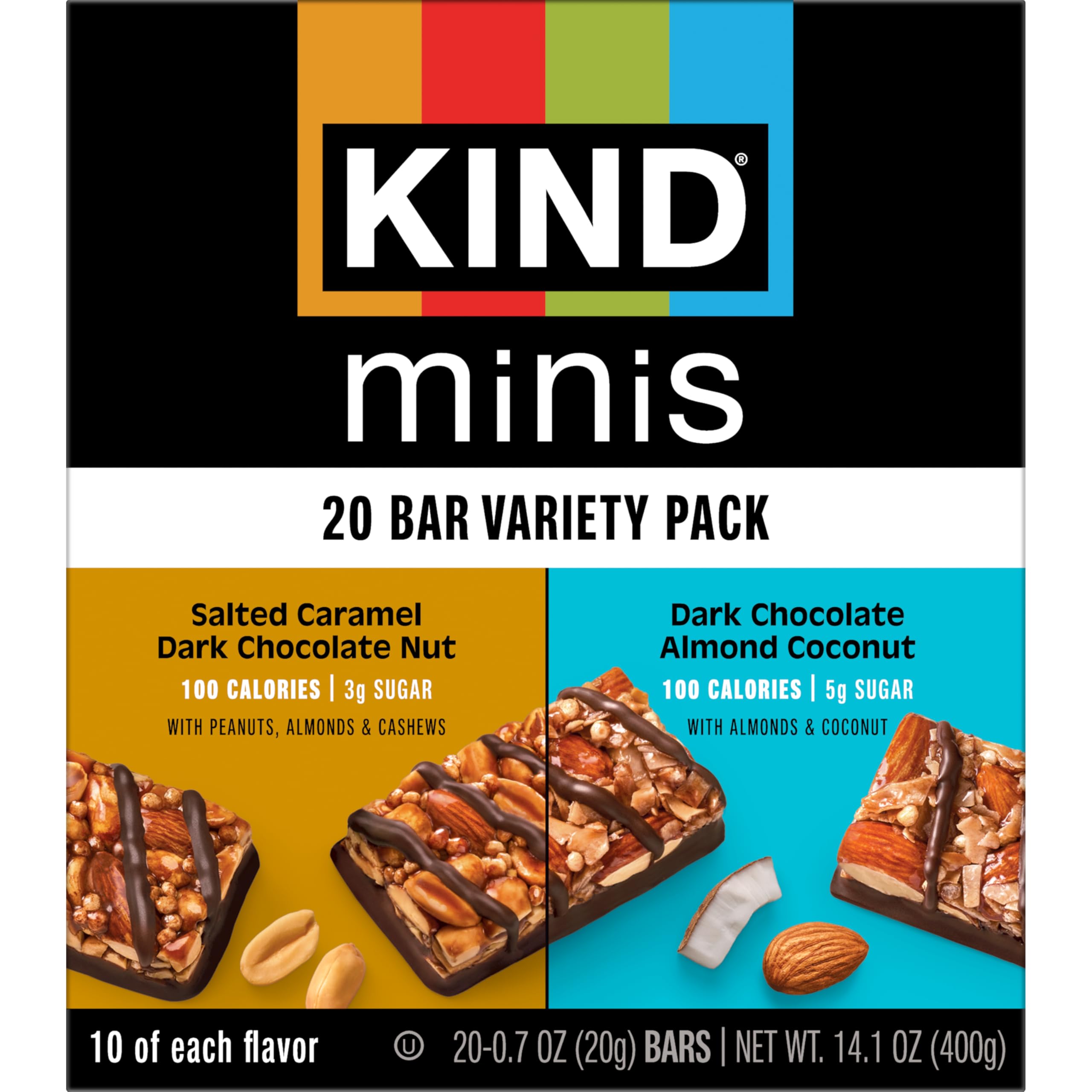 KIND Bar Minis Variety Pack; 80-count assortment for versatile snacking moments