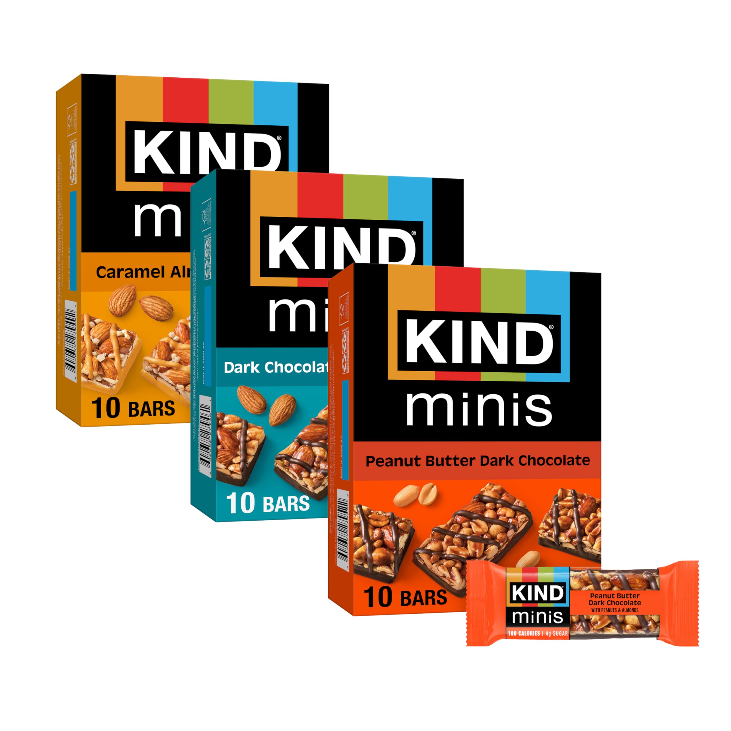 Kind Bar Minis variety pack front view showing convenient on-the-go snacking