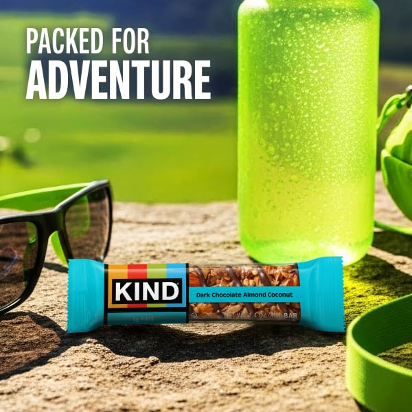 KIND gluten-free, non-GMO ingredients, ready for mindful snacking.