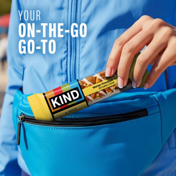 Visual of real fruit and nuts powering KIND bar goodness.