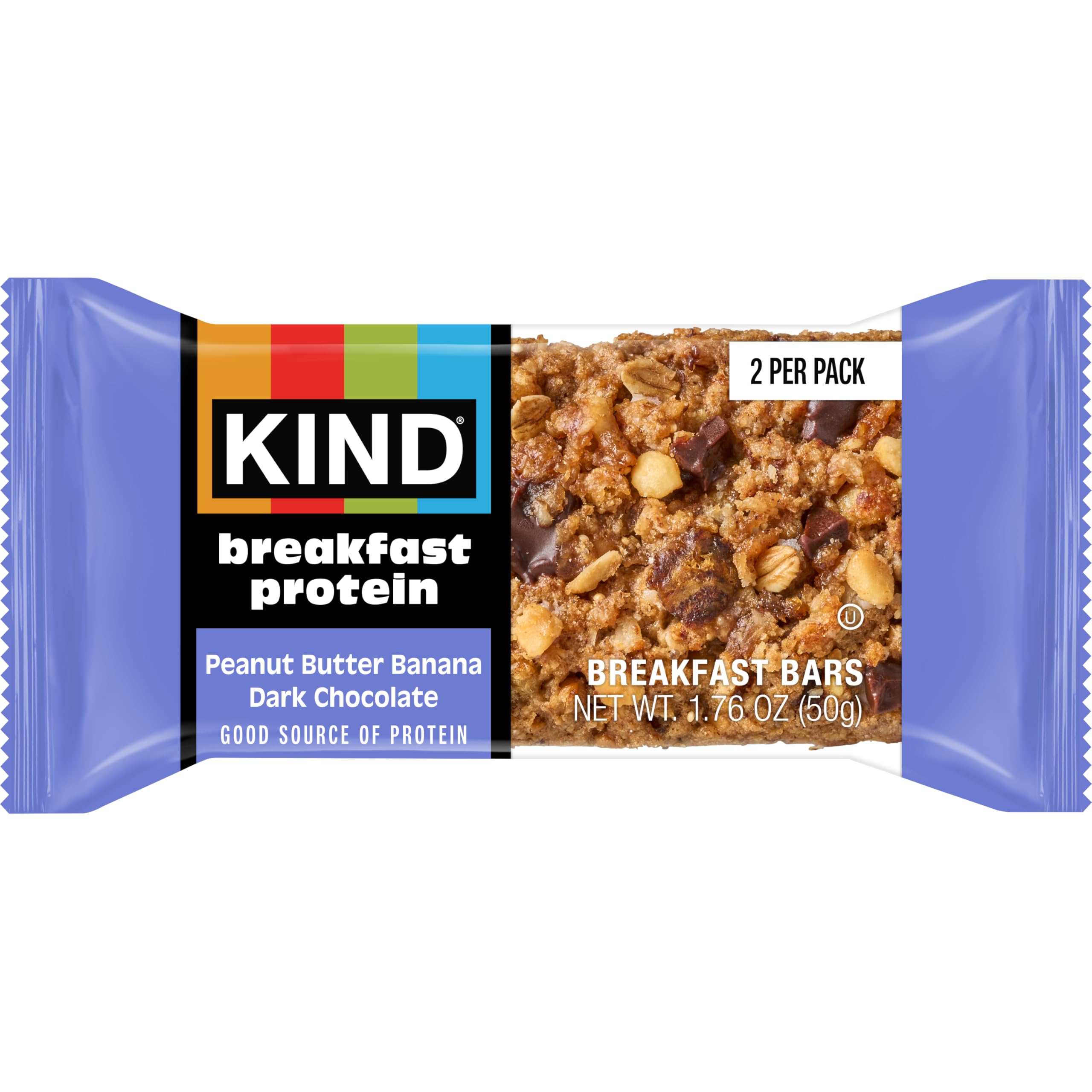 KIND Breakfast Bar served with fruit on a plate for balanced mornings