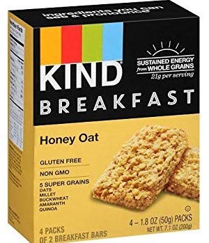 Kind Breakfast Bars Almond Butter box features nutty flavor and energy boost
