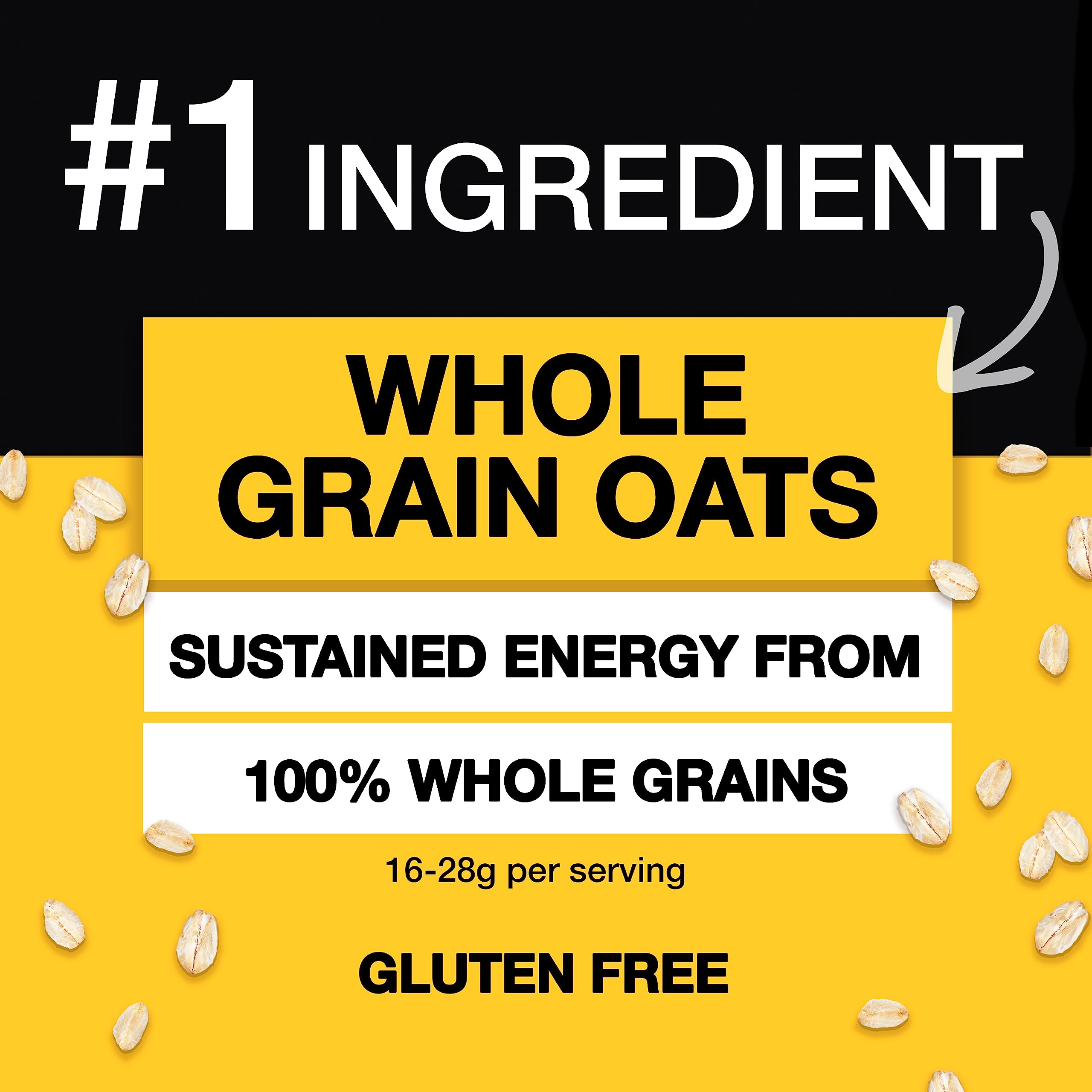 Five super grains visuals featuring oats, buckwheat, millet, amaranth, quinoa.