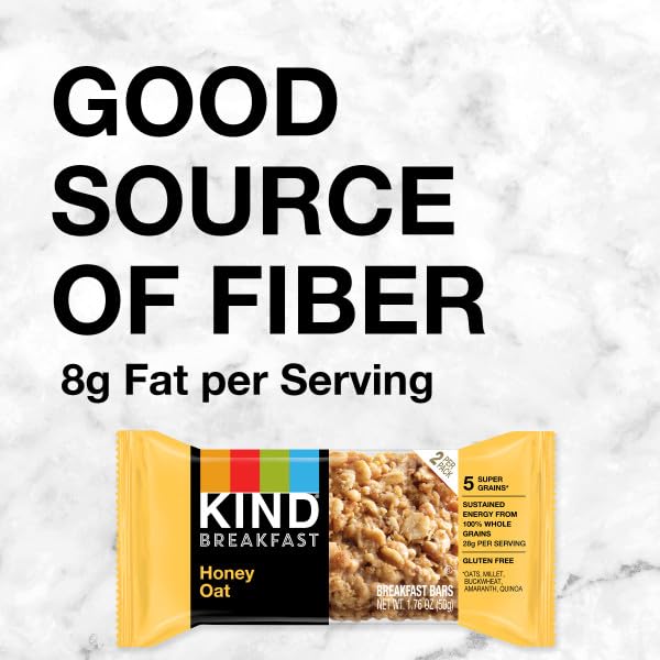 KIND Breakfast Bars are gluten-free and Non-GMO for quick snacking.