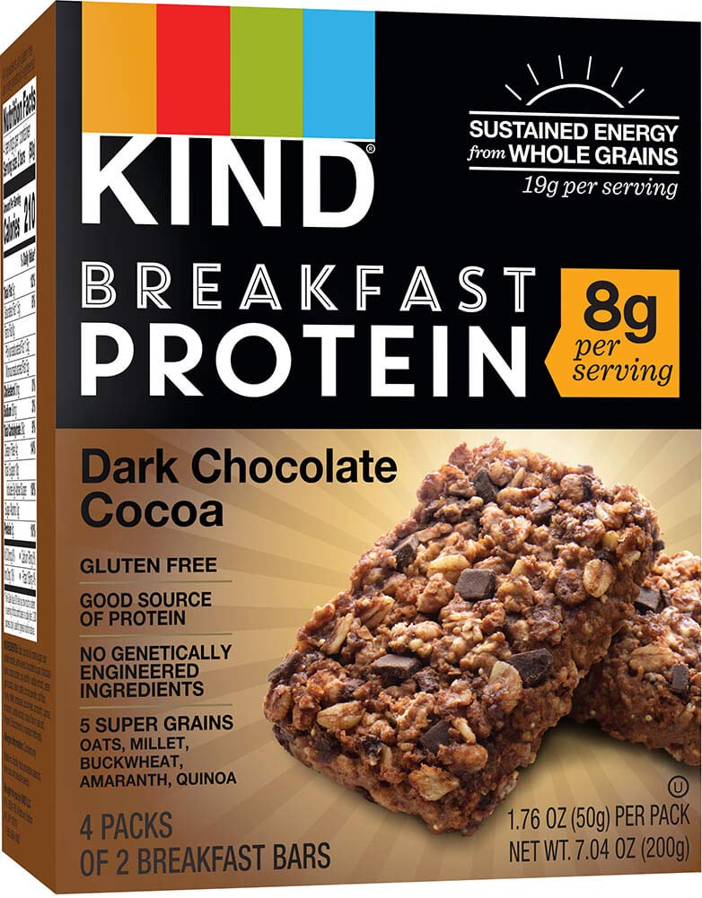 Kind Breakfast Bars Honey Oat box showcases wholesome grains for busy mornings