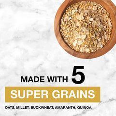 Ingredients scene for KIND Honey Oat bars with five grains visible.