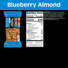 KIND Blueberry Almond close-up with wholesome ingredients and flavor