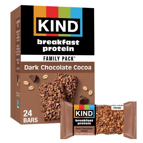 KIND Breakfast Protein Dark Chocolate Cocoa overview image showing a wholesome breakfast option