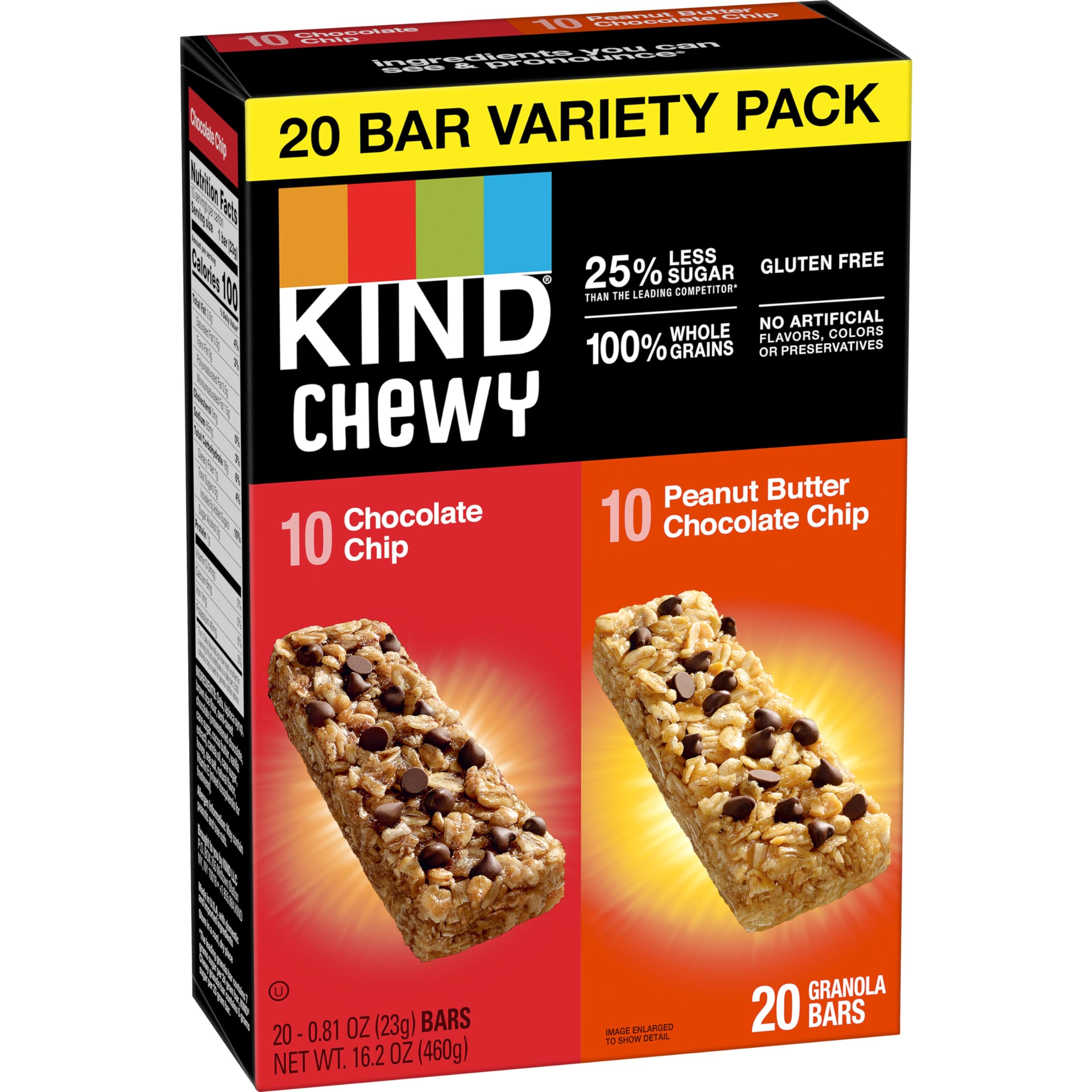 KIND Chewy granola bars on-the-go package, ready-to-eat snack for busy mornings.
