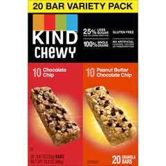 KIND Chewy granola bars whole-grain ingredients visible in a bowl, oats and nuts.