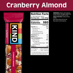Kind Cranberry Almond Bars individually wrapped for on-the-go snacking.