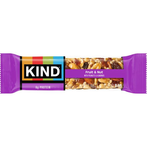 KIND bar with visible apricots and sultanas, ideal lunchbox addition.