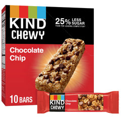 KIND Granola Chewy Bar Chocolate Chip pack showing a wholesome, kid-friendly snack