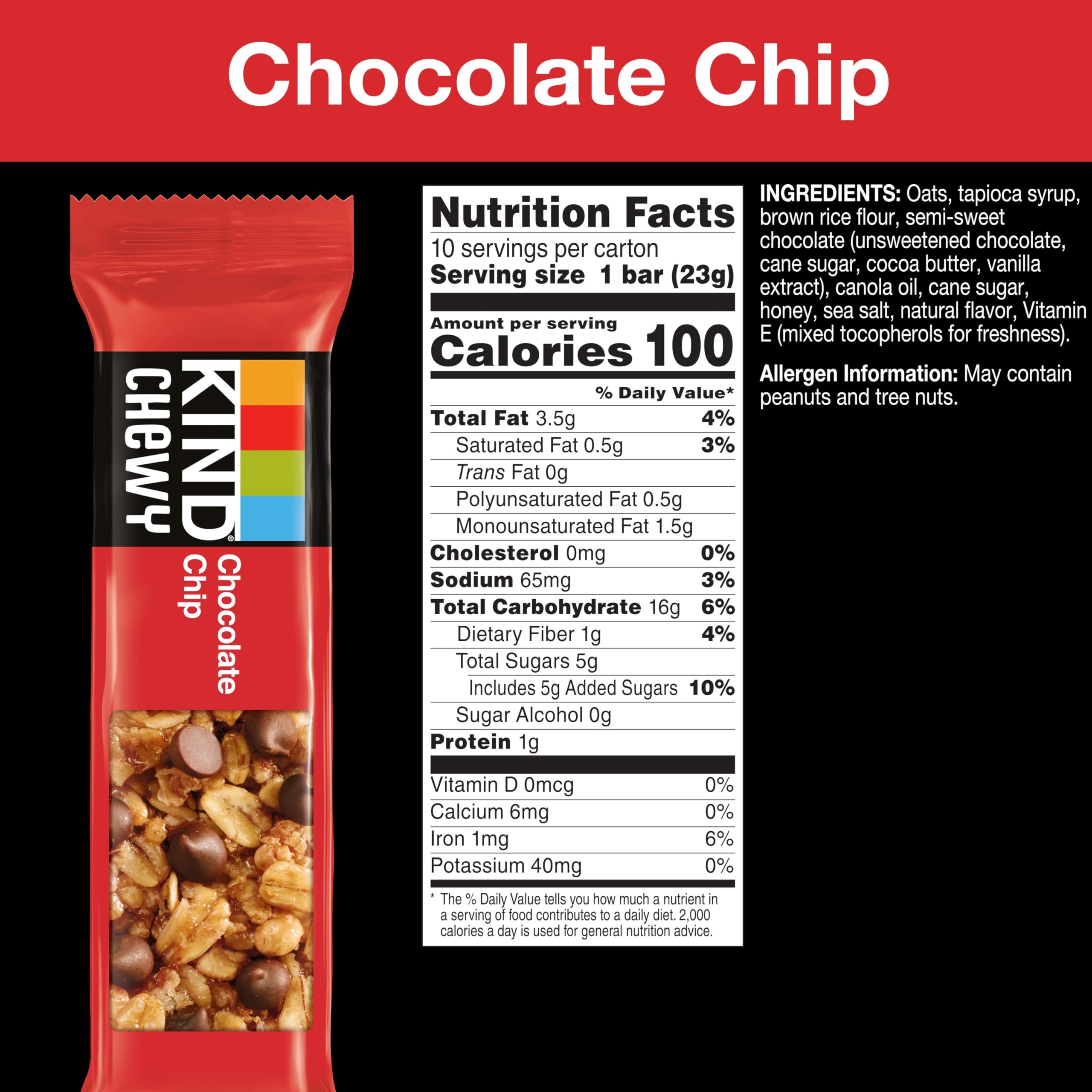 KIND granola chewy bar variety pack on shelf, convenient snack for busy families.