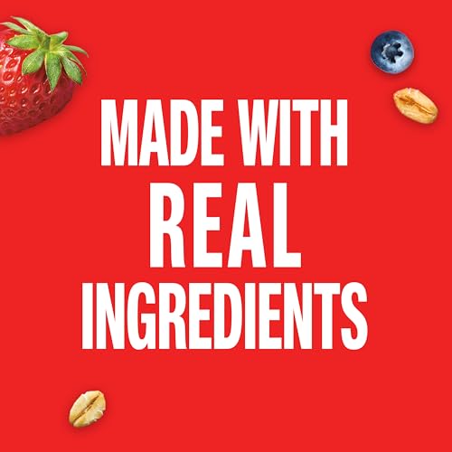 KIND Healthy Grains bar with real fruit composition and berry visuals.