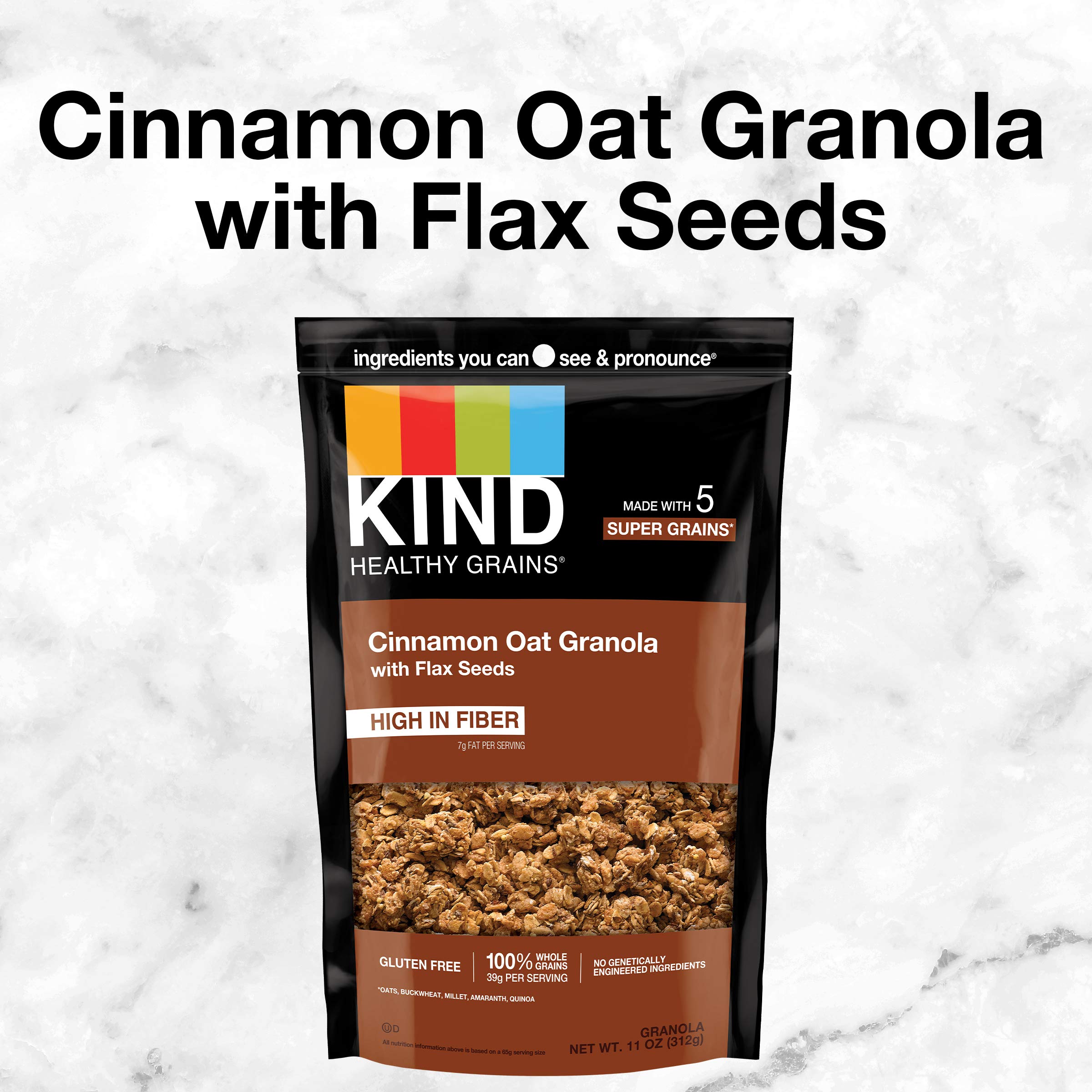 KIND Healthy Grains Cinnamon Oat Granola served with yogurt and fruit