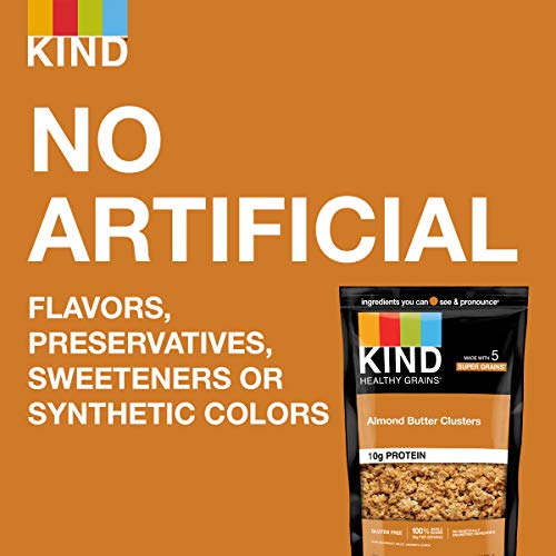 KIND Healthy Grains Clusters crunch closeup with toasted grains for a protein snack
