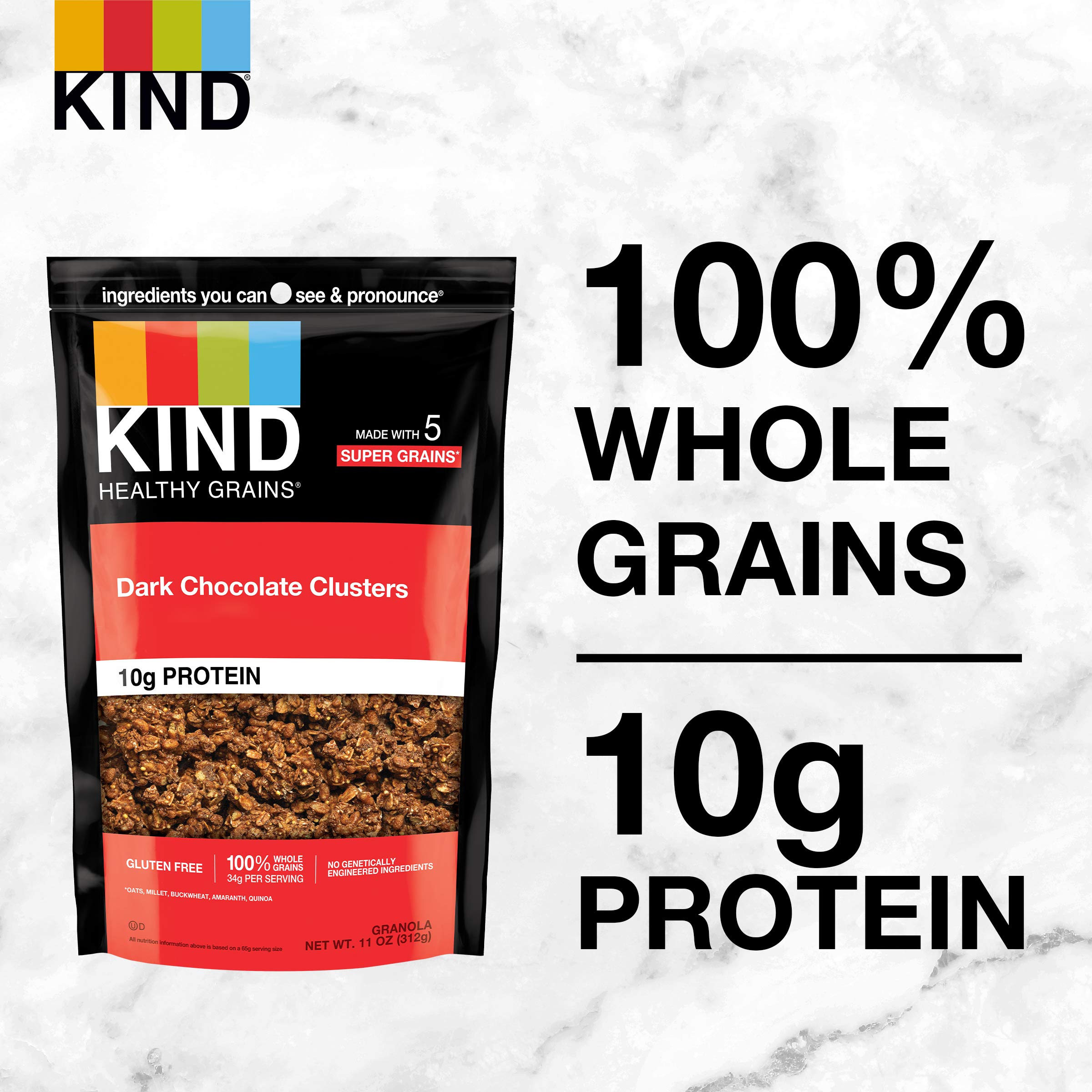 KIND Healthy Grains dark chocolate cocoa bite close-up with rich flavor.