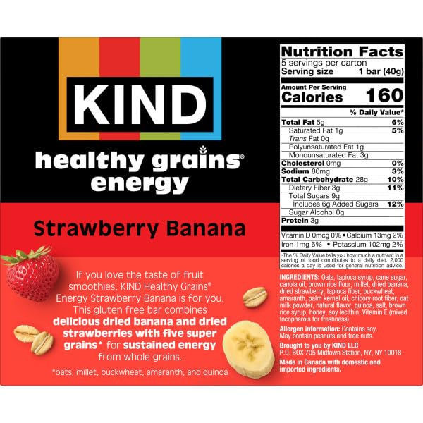 KIND Healthy Grains bars with five super grains, Non-GMO and gluten-free