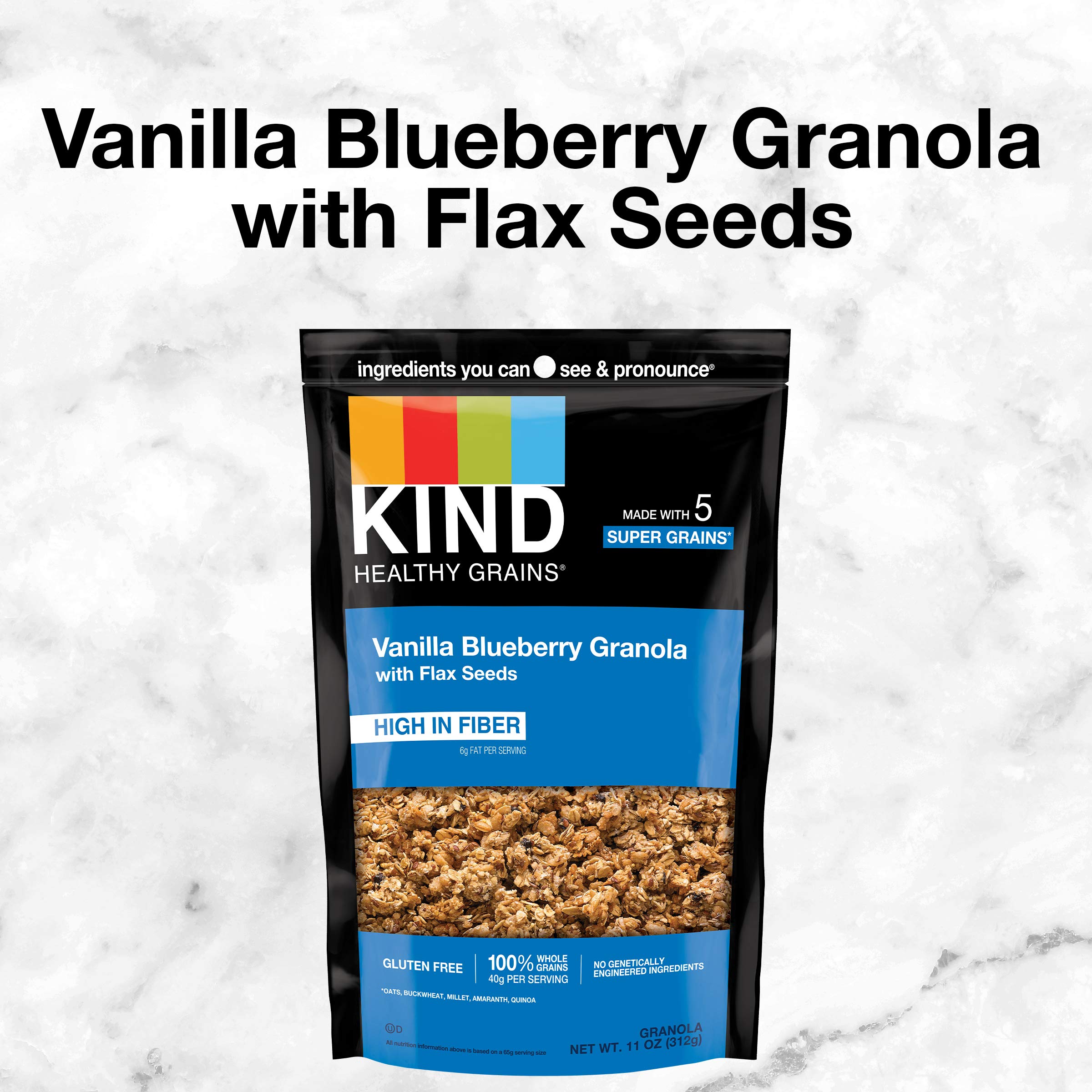 Kind Healthy Grains granola pouring into bowl for quick morning crunch.