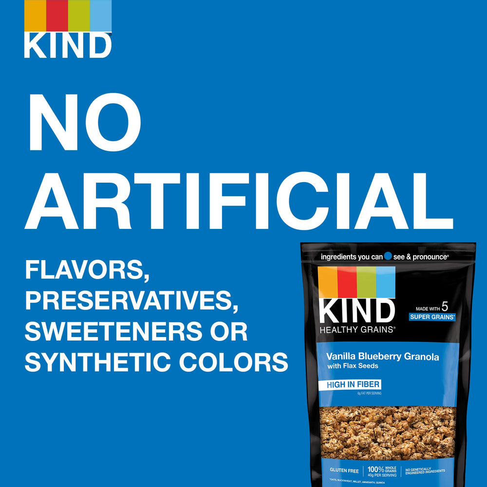Kind Healthy Grains resealable bag for easy snacking.