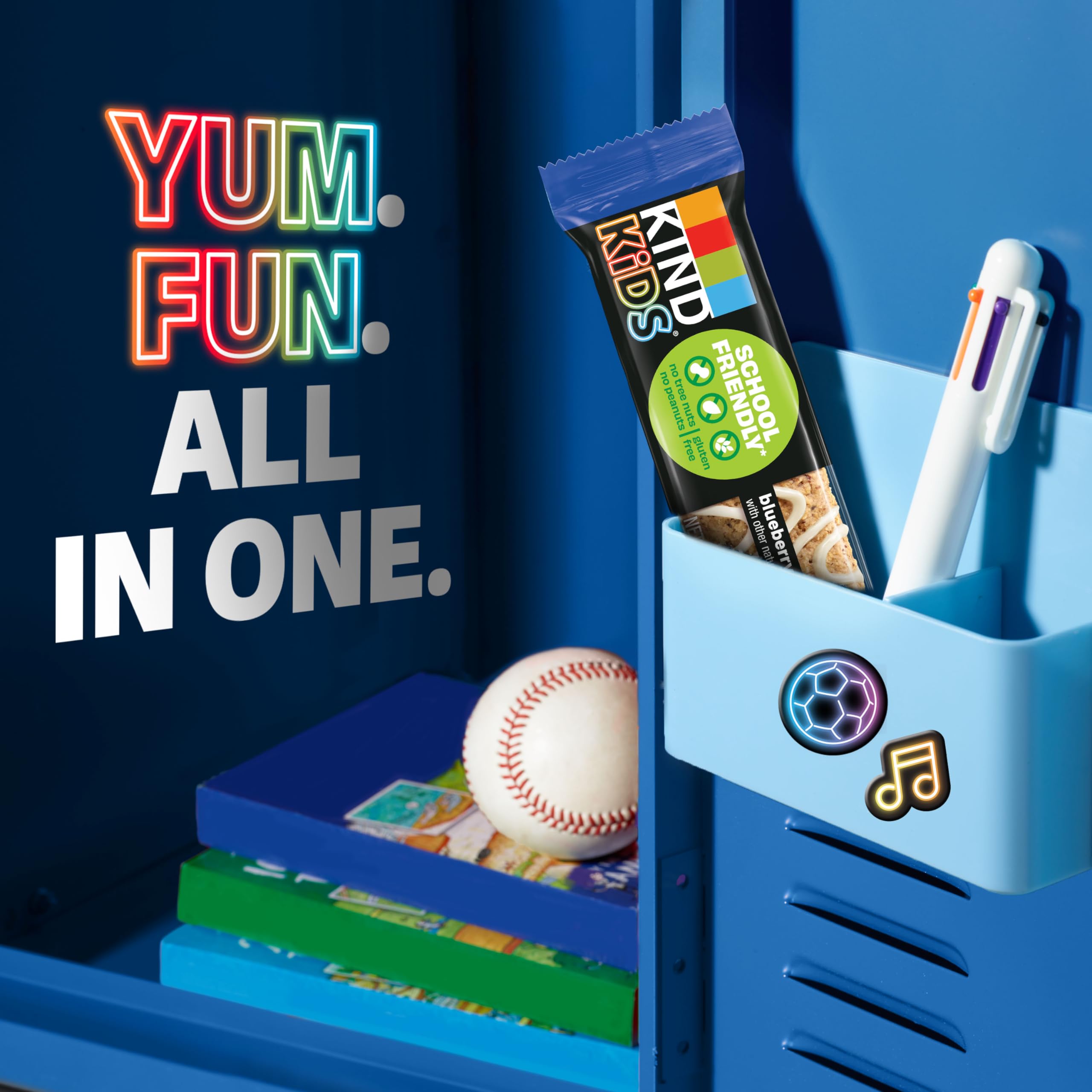 Kind Kids 5-bar box showing value with 5g protein per bar
