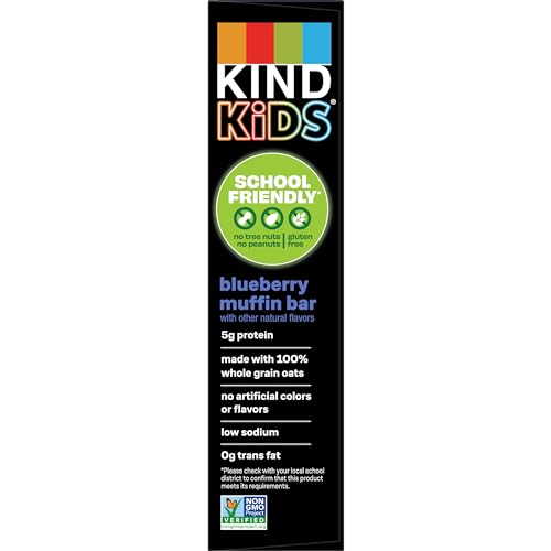 Kind Kids blueberries close-up emphasizing dried fruit bits and whole grains