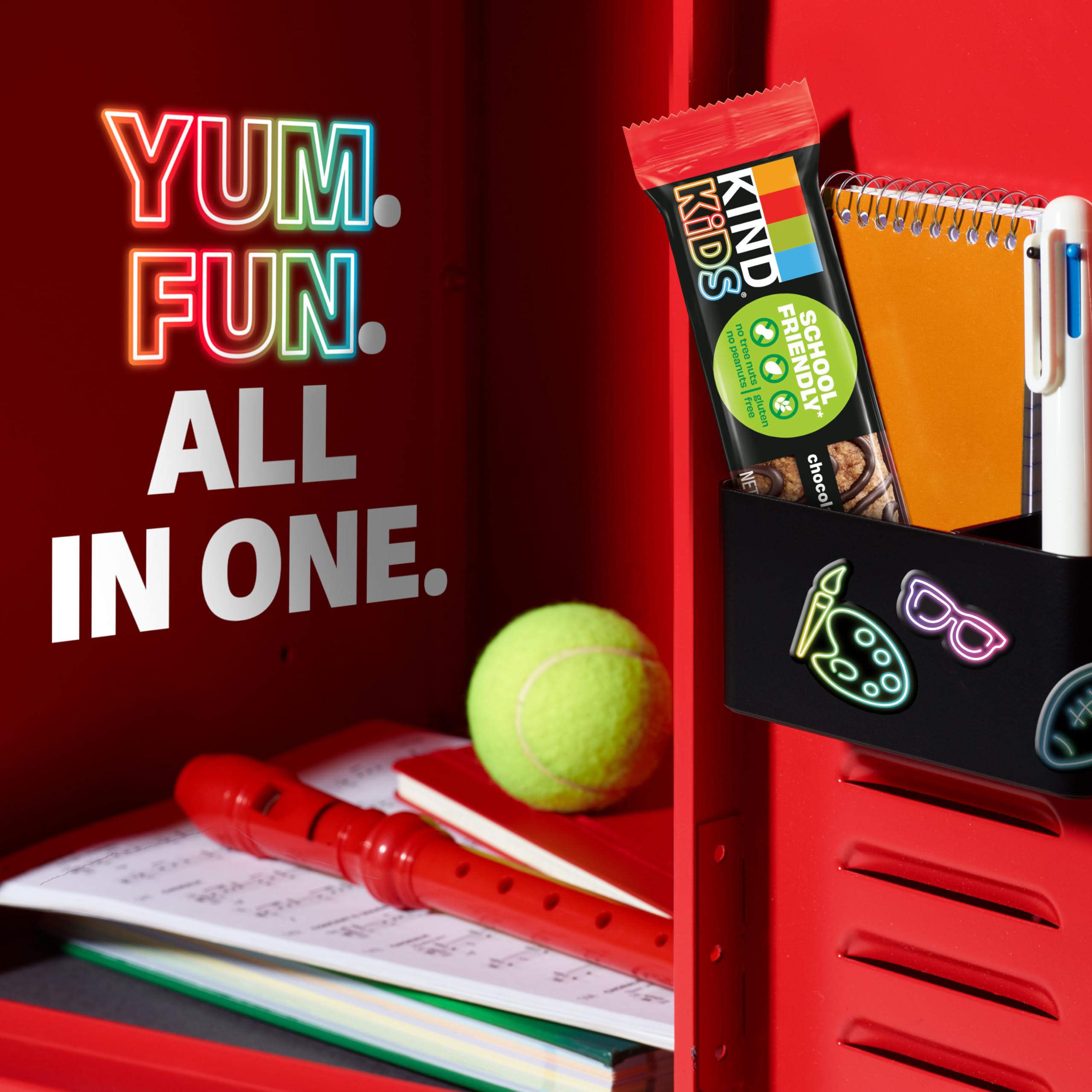 KIND Kids five-bar pack displayed as a convenient field-trip snack.