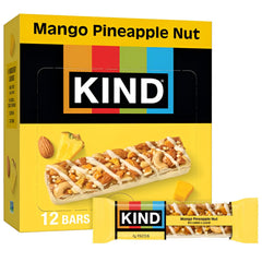 KIND Mango Pineapple Nut bar pack shot showing gluten-free snack