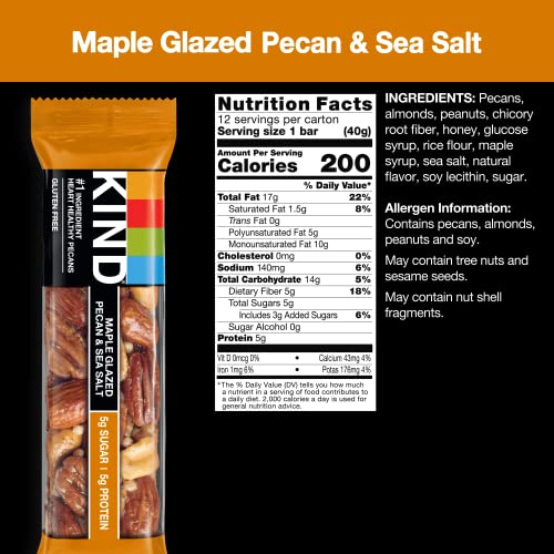 KIND maple glaze front view highlights pecan crunch